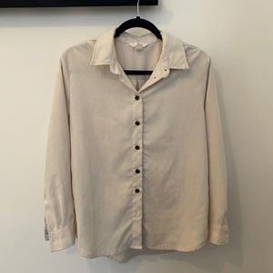Cream corduroy button down